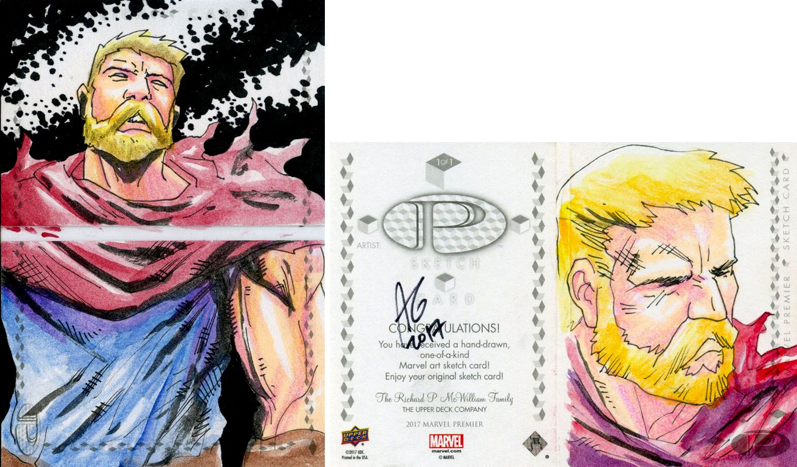 Matt's Marvel Premiere 2017 Sketch Card Collection - Updated