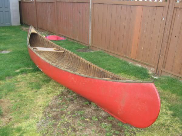 old wood canoe