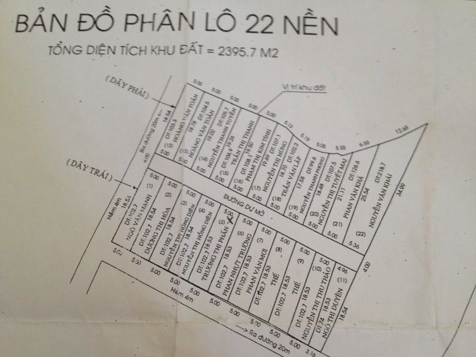 Đất nằm sát khu dự án Q8 - 2