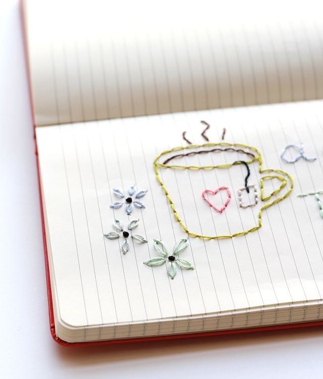 Journal Embroidery - A Cup of Tea — One Social Girl