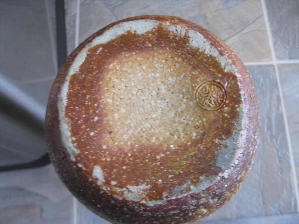 Japanese Art Pottery Vase, Seal Mark Antiques Board