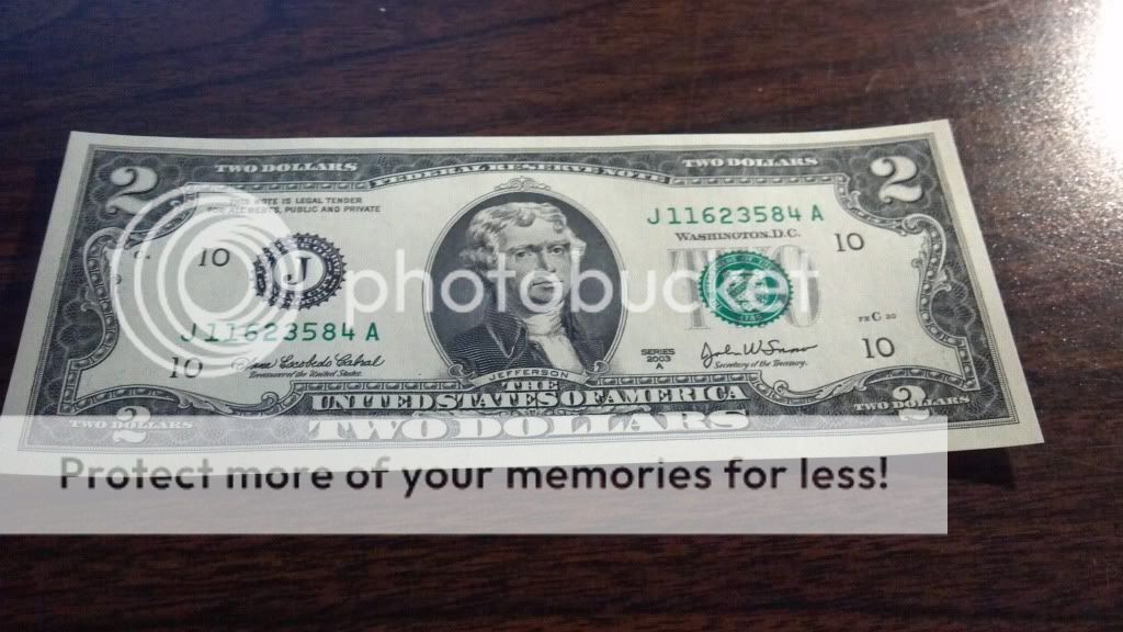 10 $2 Two Dollar Bills Uncirc 2003a Last yr made error notes? see 